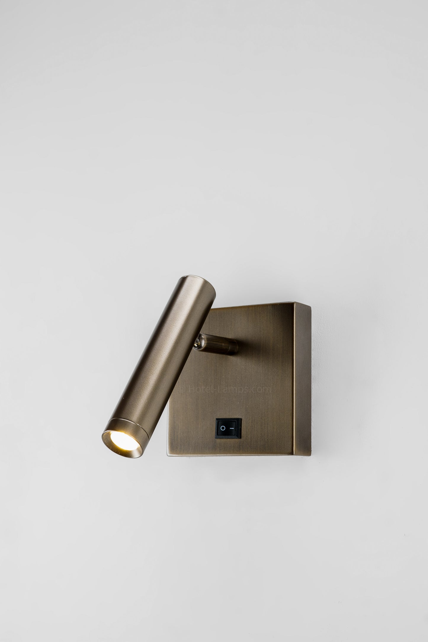 Compact LED Wall Reading Lamp in Light Brushed Bronze – Headboard Mount (HLW10014)