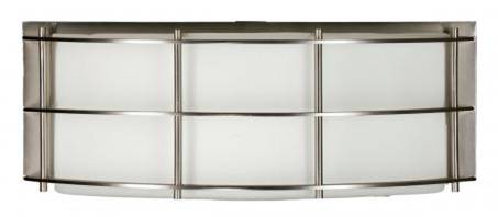 HLW10026 Frosted White & Brushed Nickel Wall Sconce – Dual GU24 Hardwired LED Light