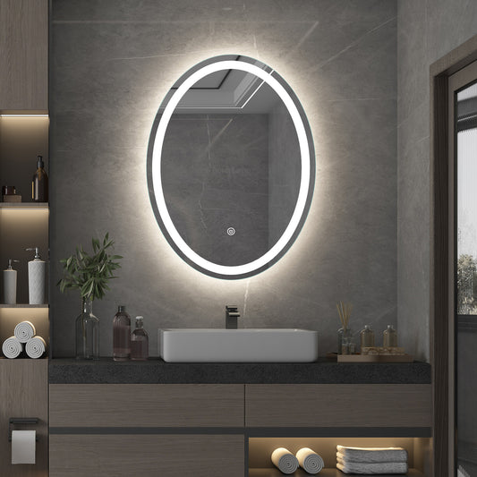 LED Bathroom Mirror with Single Touch Switch & 3 Color Temperature | HLLEDSTS-2566