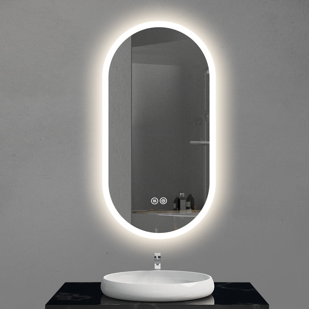 LED Bathroom Mirror with Double Touch Switch, Defogger & 3 Color Temperature | HLLEDDTS-2569