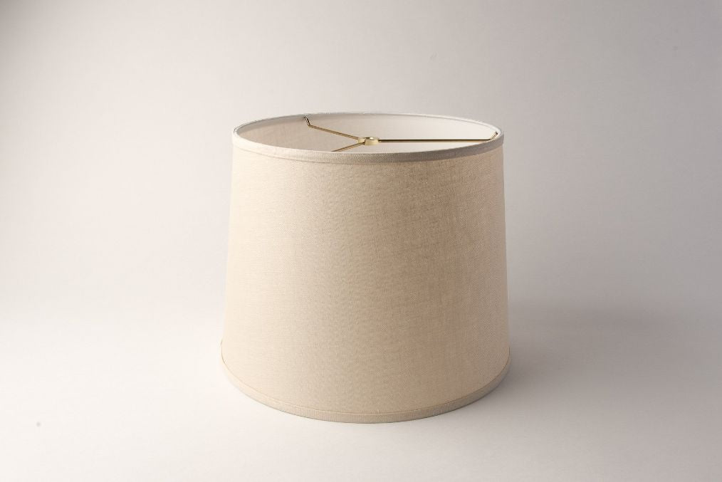 Retro Drum Lampshade – Buff Linen