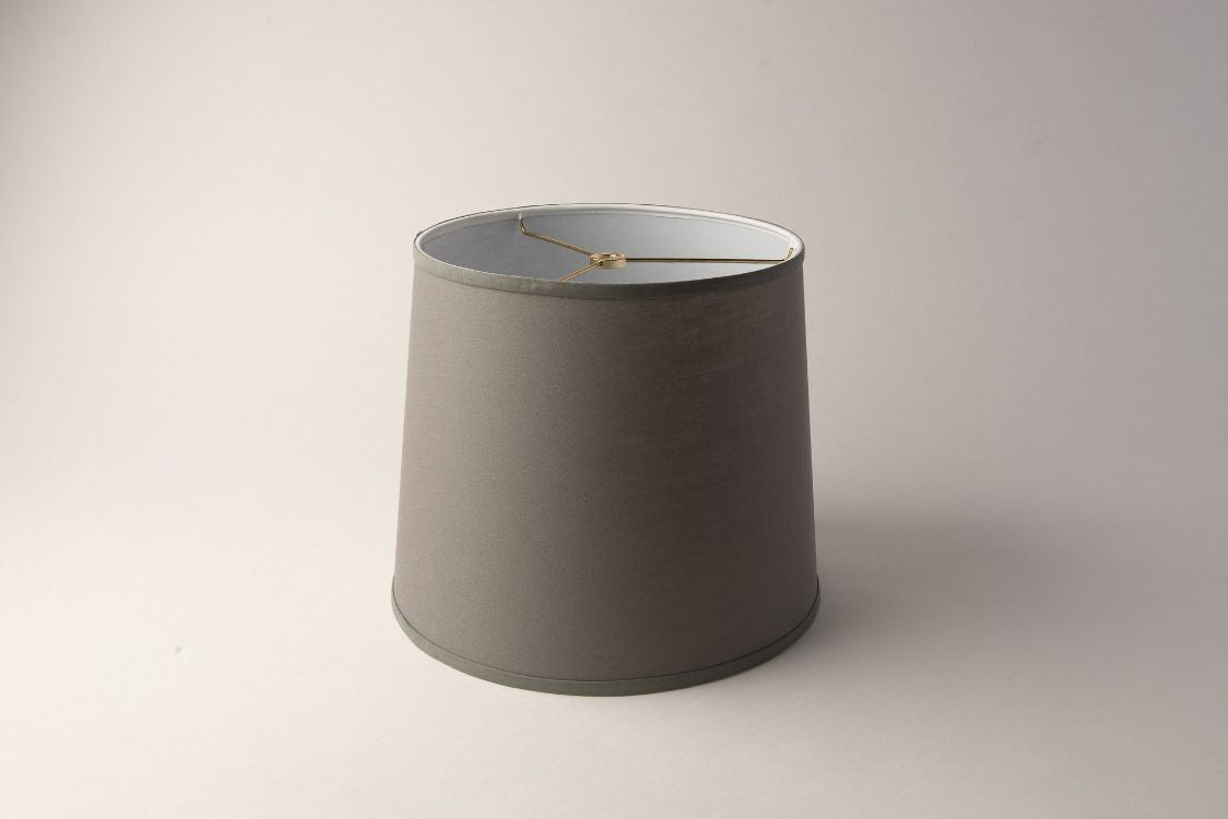 Retro Drum Lampshade – Charcoal Linen