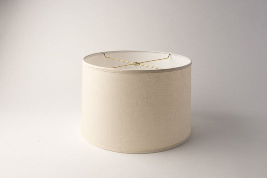Short Drum Lampshade – Eggshell Linen