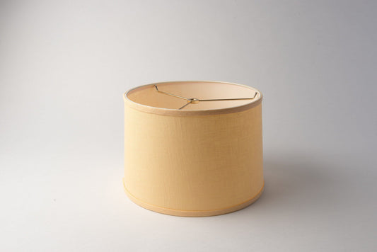 Short Drum Lampshade – Yellow Linen