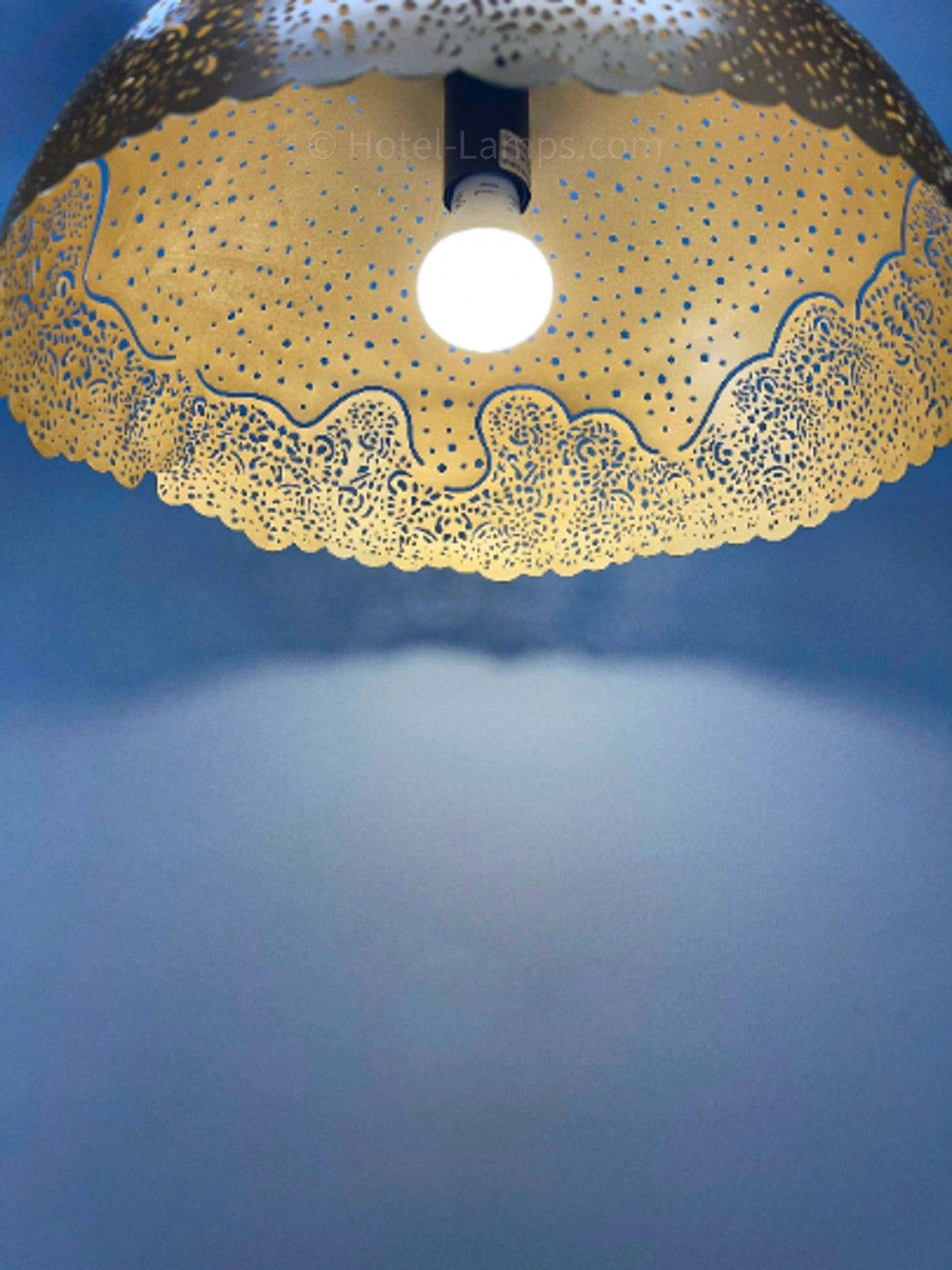 Metal Dome Pendant Lamp – Brass Finish with Adjustable Hanging Cord