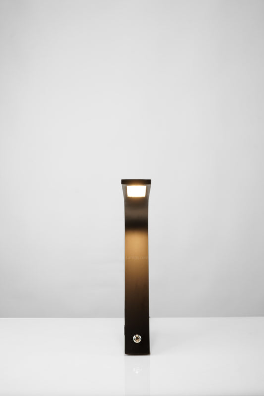 Modern LED Desk Lamp with USB & Outlet Ports – Slim Matte Black Design