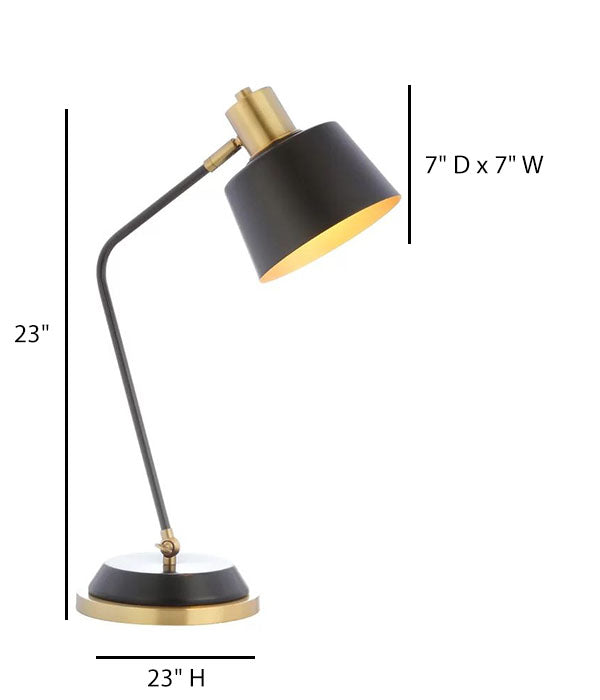 Modern Black & Brass Table Lamp for Bedroom and Home Décor – HLHT7014