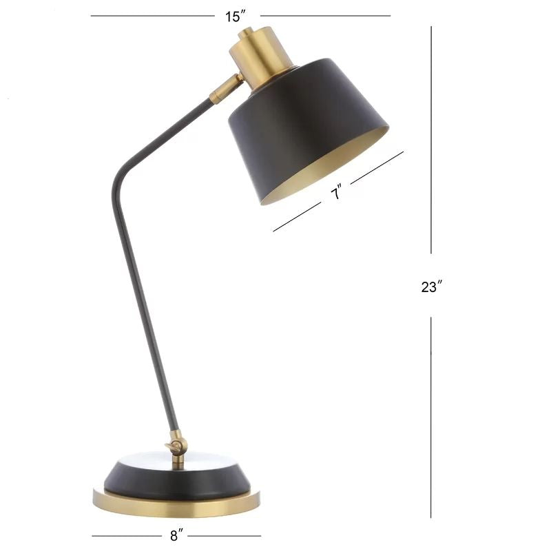 Modern Black & Brass Table Lamp for Bedroom and Home Décor – HLHT7014