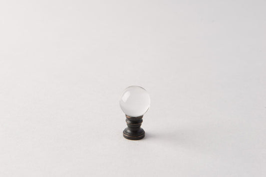 Oiled Bronze Faceted Crystal Ball 20mm | Modern Elegant Decorative Accent