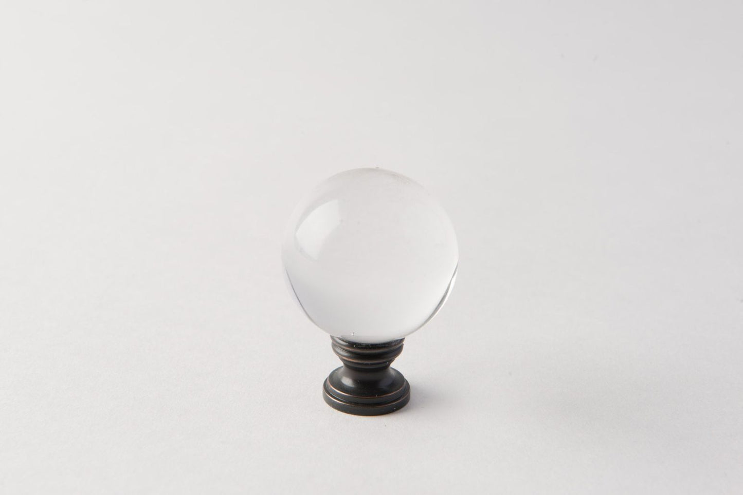 Oiled Bronze Faceted Crystal Ball 40mm | Modern Elegant Decorative Accent