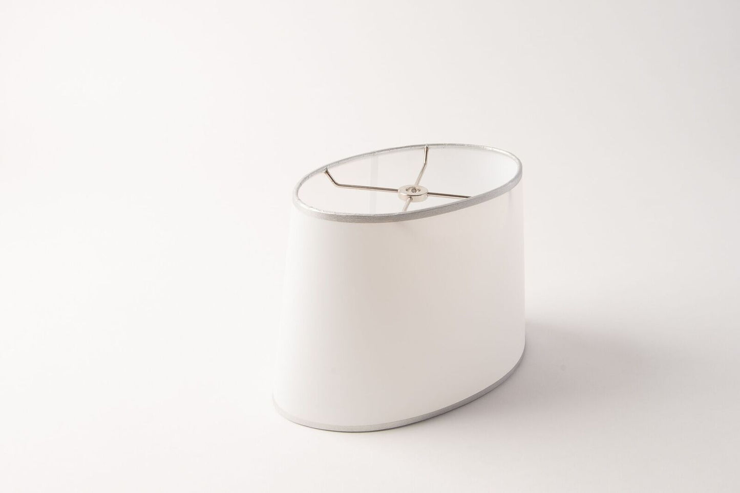 Oval Lamp Shade – White Styrene, Hardbacked