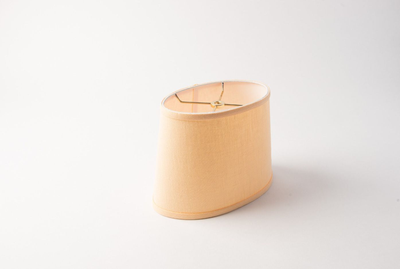 Oval Lamp Shade – Yellow Linen, Hardbacked