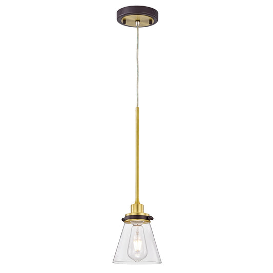 Mini Pendant LED Fixture – Die-Formed Cold-Rolled Steel | Clear Glass Shade | UL Listed