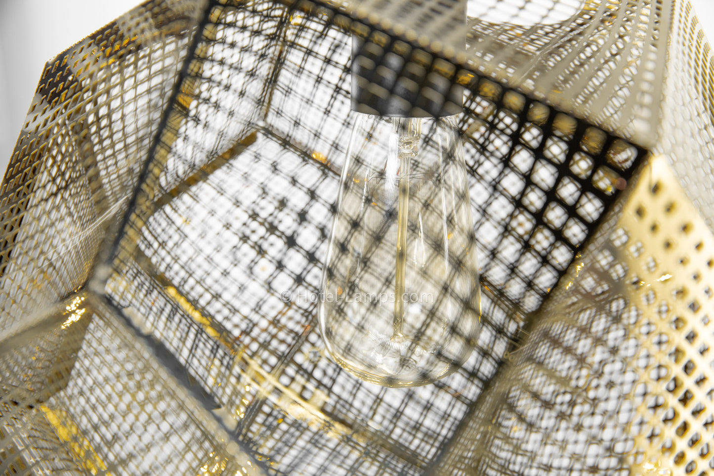 12.5” Golden Moroccan Pendant Light – Villa Style Ceiling Lamp