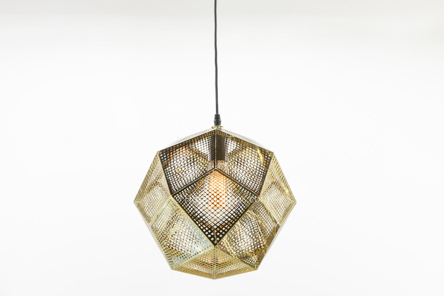 9.8" Golden Moroccan Style Pendant Light – Villa-Inspired Ceiling Fixture