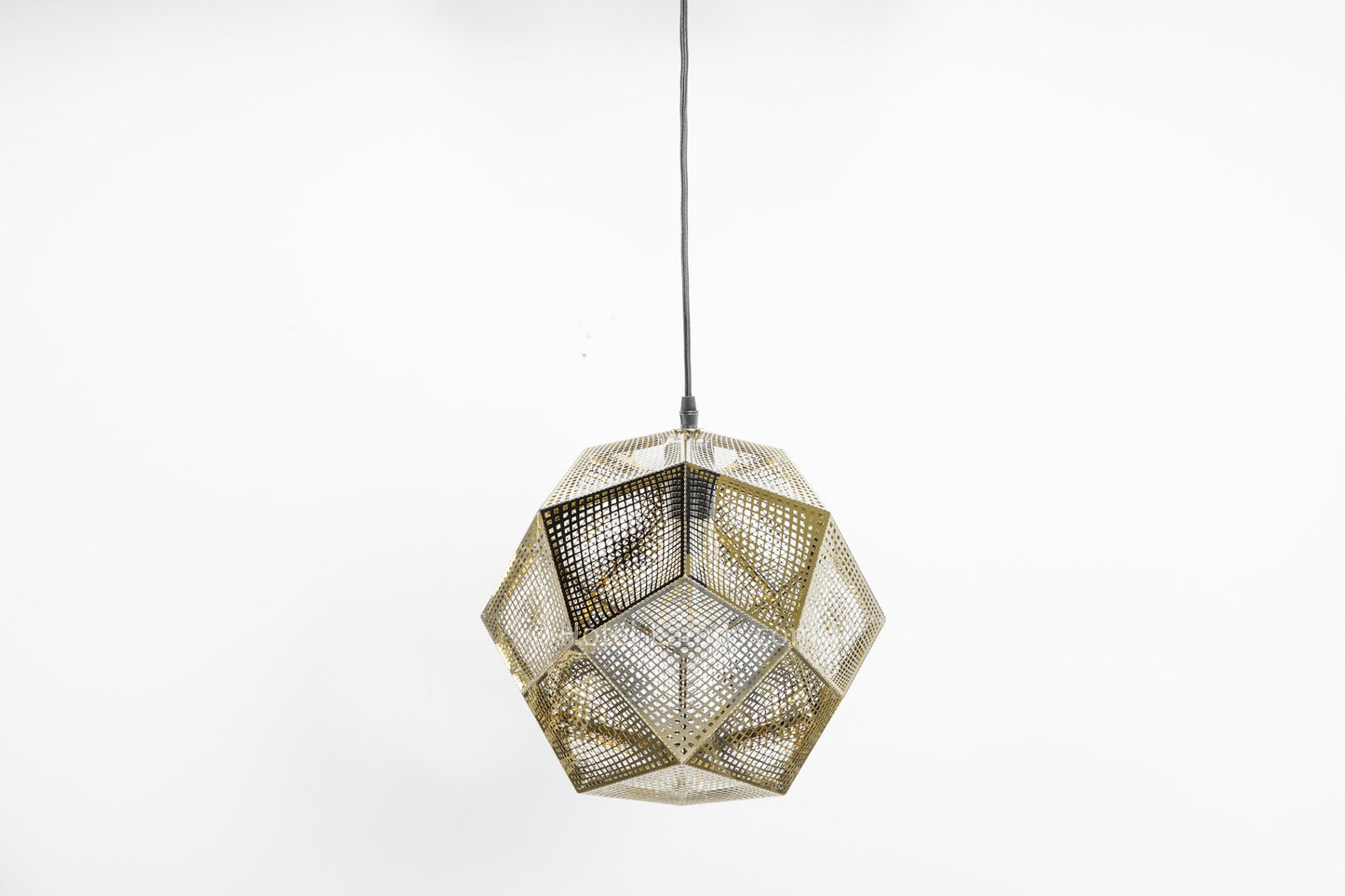 9.8" Golden Moroccan Style Pendant Light – Villa-Inspired Ceiling Fixture