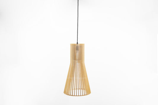 Bamboo Boho Pendant Light – Adjustable Hanging Ceiling Lamp
