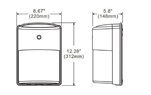 HL-PW Outdoor Wall Pack Light – Steel Housing with Frosted Glass Lens
