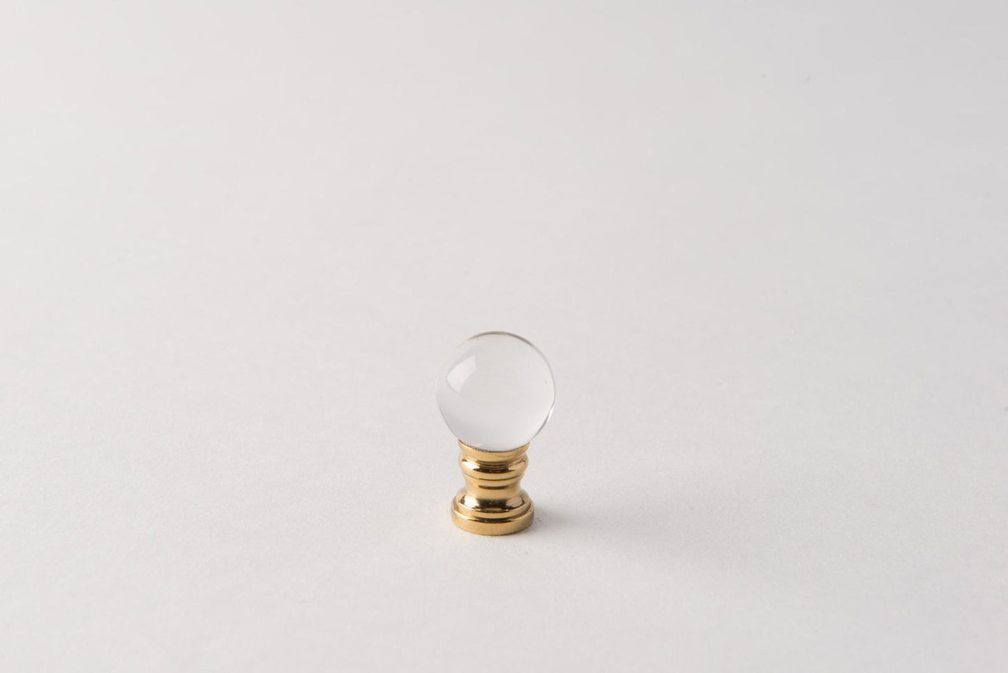 Polished Brass & Crystal Ball – 20mm Decorative Accent