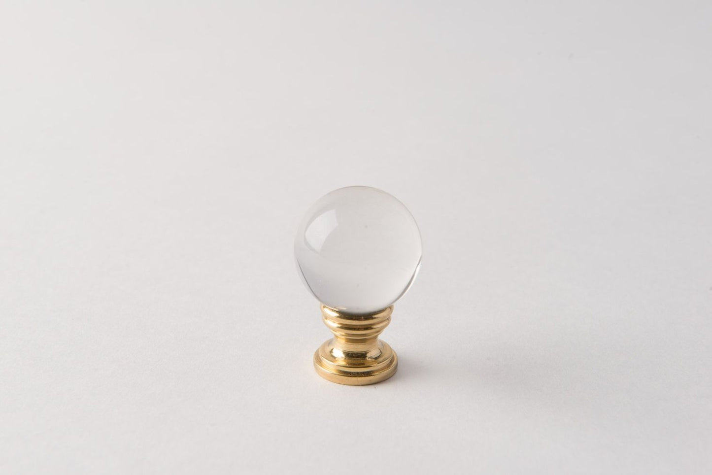 Polished Brass & Crystal Ball – 30mm Decorative Accent