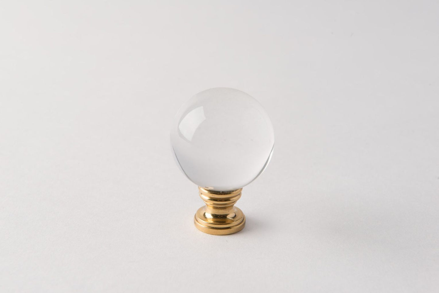Polished Brass & Crystal Ball – 40mm Decorative Accent