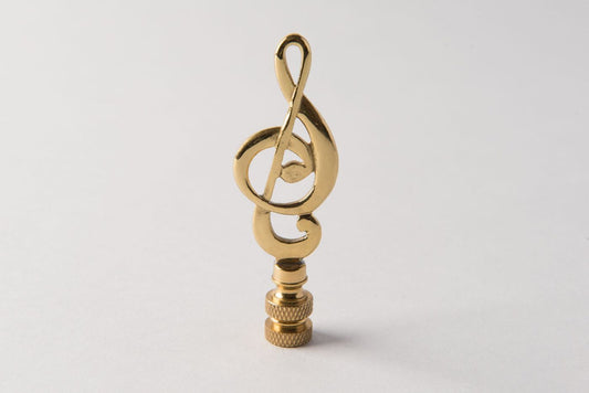 Polished Brass Music Note – Decorative Lamp & Finial Accent
