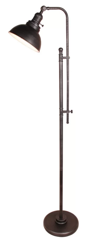 Dark Bronze Metal Floor Lamp with Compact Shade – HLRT16046