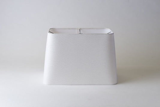 Rectangle Rounded Corner Lamp Shade – Bone Linen, Hardbacked with Rolled Edges