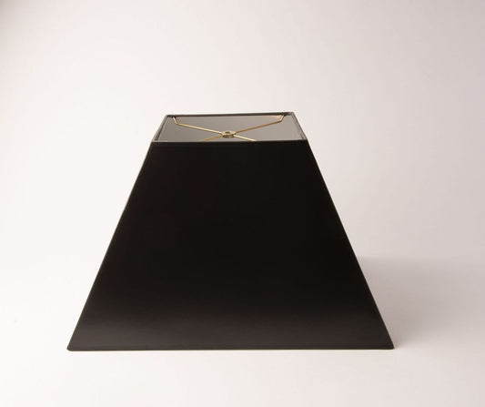 Rectangle Tapered Black Paper Lampshade – Modern Translucent Design