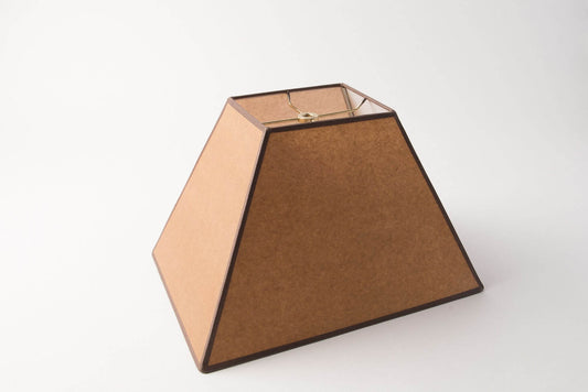 Rectangle Tapered Wax Paper Lampshade – Warm Kraft Design