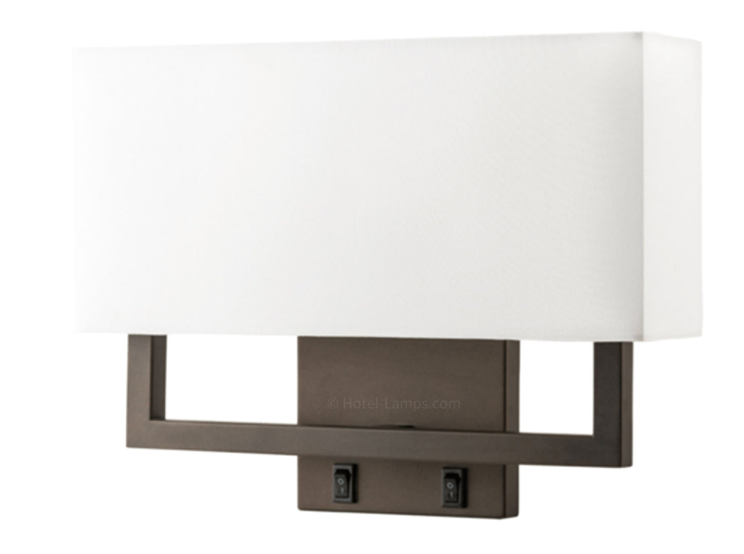 Rustic Dark Bronze Double Wall Lamp – Wall-Mounted Bedroom Light with 2 LED Bulbs
