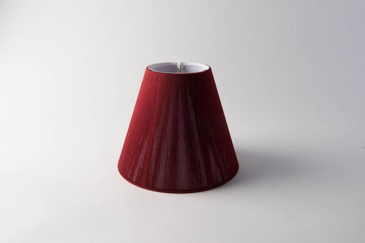Burgundy Silk String Chandelier Lampshade – Soft-Sided Elegant Design