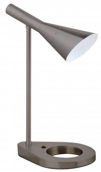Modern Table Lamp – HLW10047, Bloom Brushed Smoke Finish