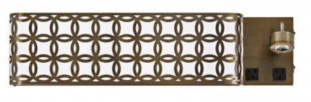 Light Brushed Bronze Headboard Wall Lamp with Dual GU24 & LED – 26W Each (HLHW10044)