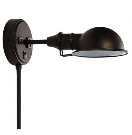 Antique Bronze Headboard Wall Lamp with Outlet & USB Port – 13W LED (HLHW10051)