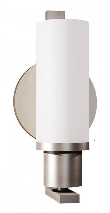 HLW10033 Brushed Nickel & Frosted White Wall Sconce – 18W GU24 Hardwired Fluorescent Light