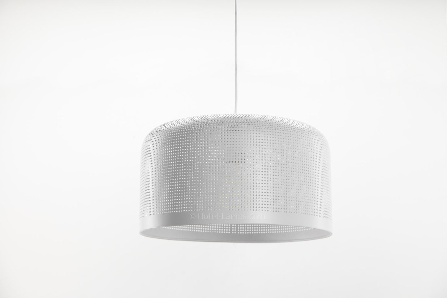 White Metal Drum Pendant Light – Modern Hanging Ceiling Lamp