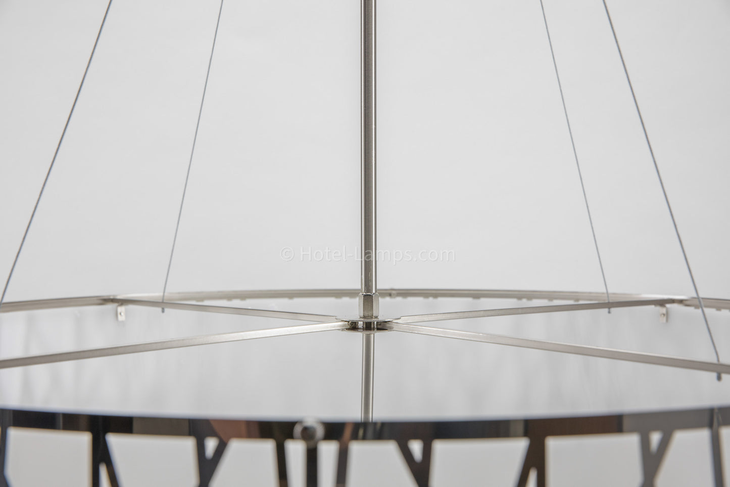 Wide Ceiling Pendant – Brushed Aluminum Finish with Opal Matte Acrylic – WCPBAF-HL