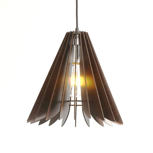 Bamboo Wood Pendant Light – 11.8” Natural Hanging Ceiling Lamp (UL Listed)