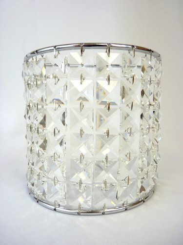 Chrome & Crystal Wall Sconce with E17 Candleabra – Elegant Accent Lighting