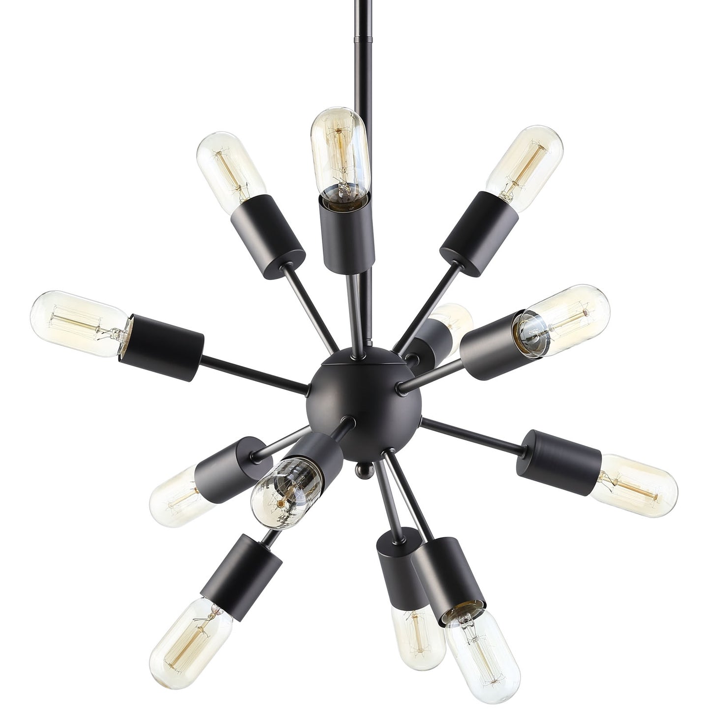Spectrum 4-Light Metal Chandelier – Black Finish – HL-1561