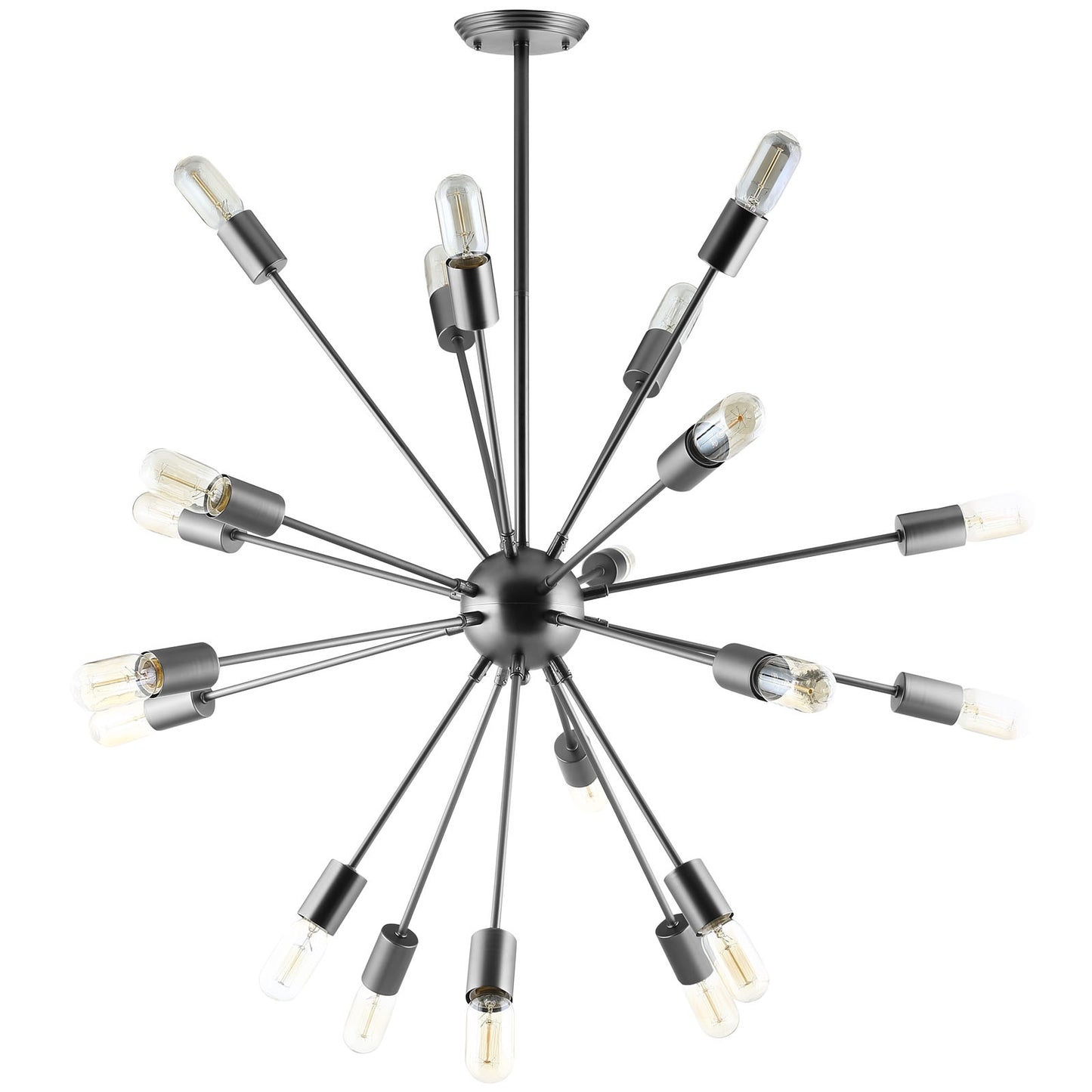Beam Stainless Steel Chandelier – Gray Finish, 35.5” x 35.5” x 39” – HL-1562