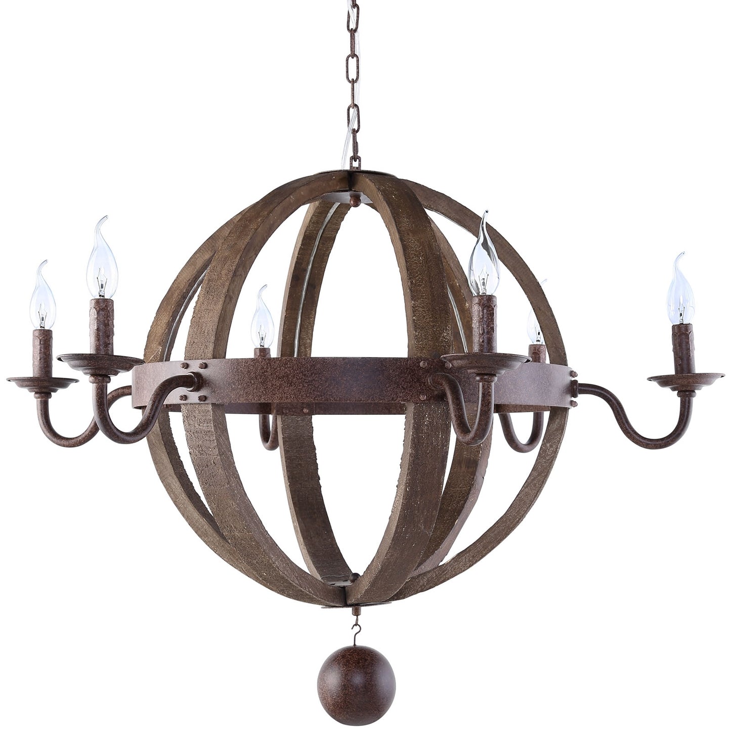Catapult 6-Light Chandelier – Antique Brass Finish – HL-1569