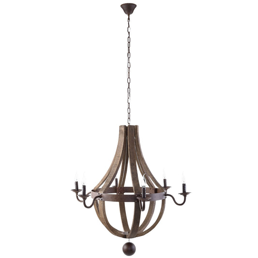 Ballista 6-Light Chandelier – Antique Brass Finish, 36” x 36” x 38” – HL-1570