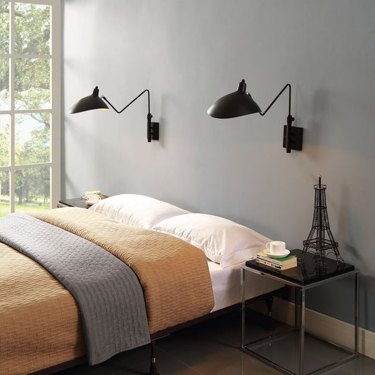 View Wall Lamp – Modern Black Steel | Adjustable Wall Sconce