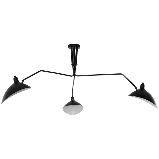 View Ceiling Fixture – Modern Black Steel | Adjustable Pendant Lighting