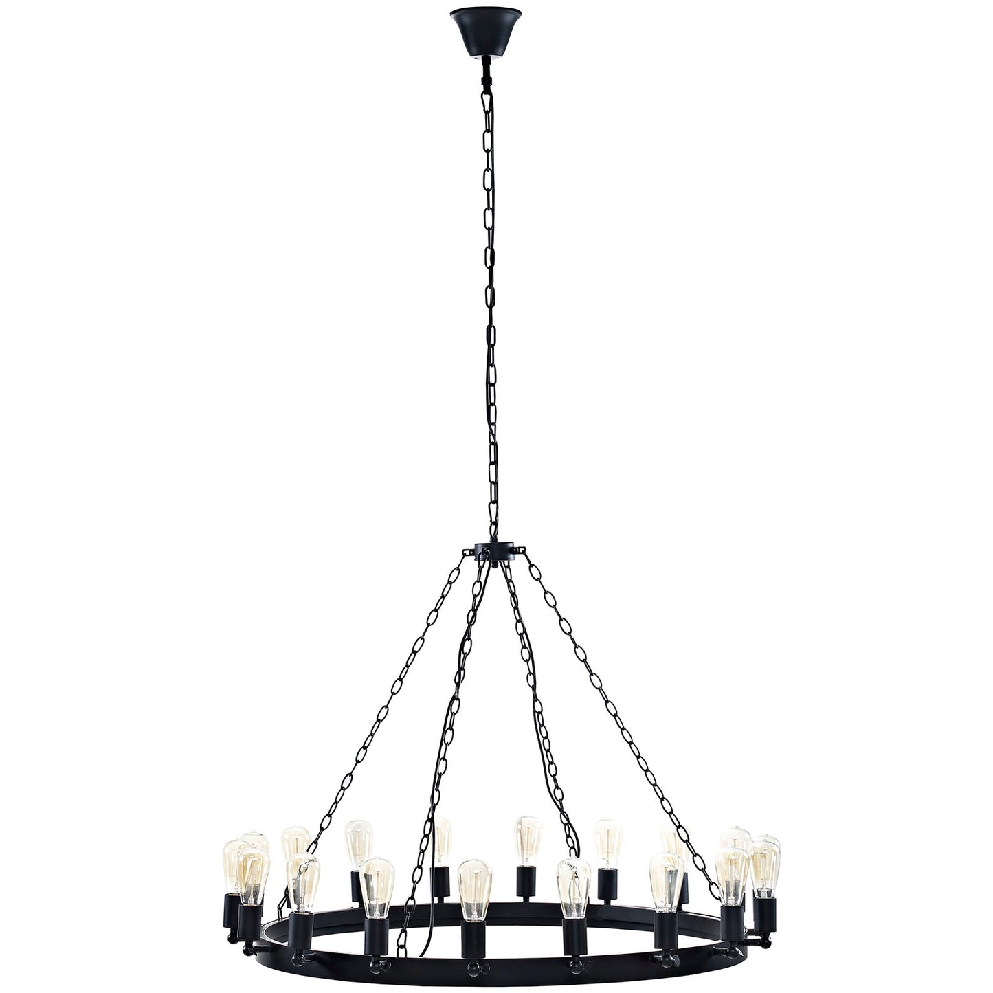 Teleport 18-Light Chandelier – Brown Finish, 42.5” x 42.5” x 73.5” – HL-2117-BRN
