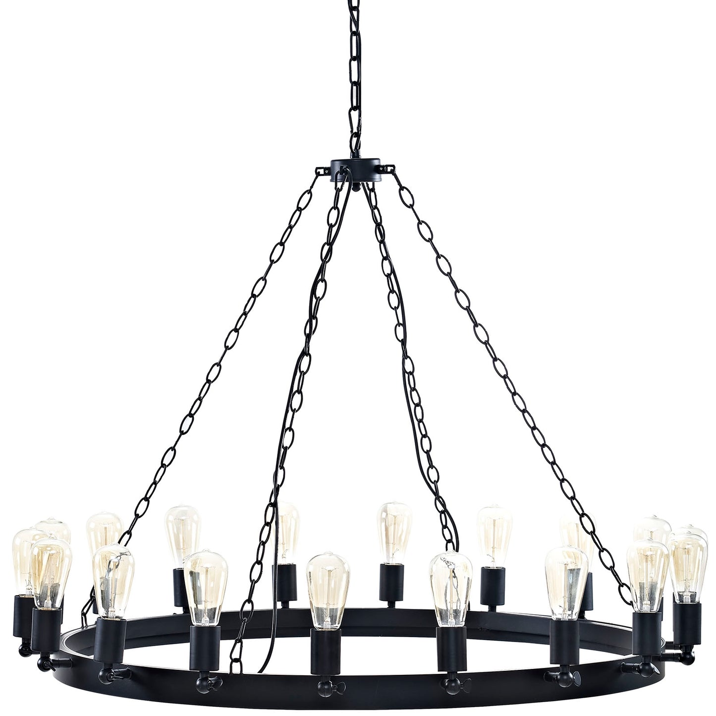 Teleport 18-Light Chandelier – Brown Finish, 42.5” x 42.5” x 73.5” – HL-2117-BRN