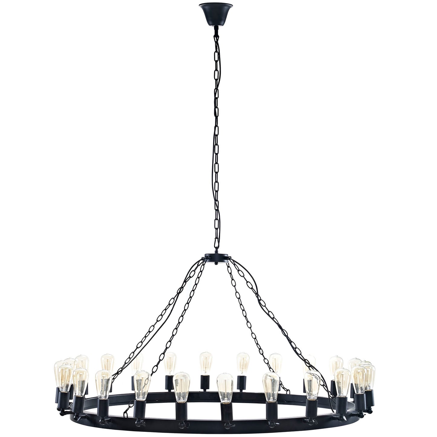 Teleport 24-Light Chandelier – Brown Finish, 52” x 52” x 67” – HL-2118-BRN