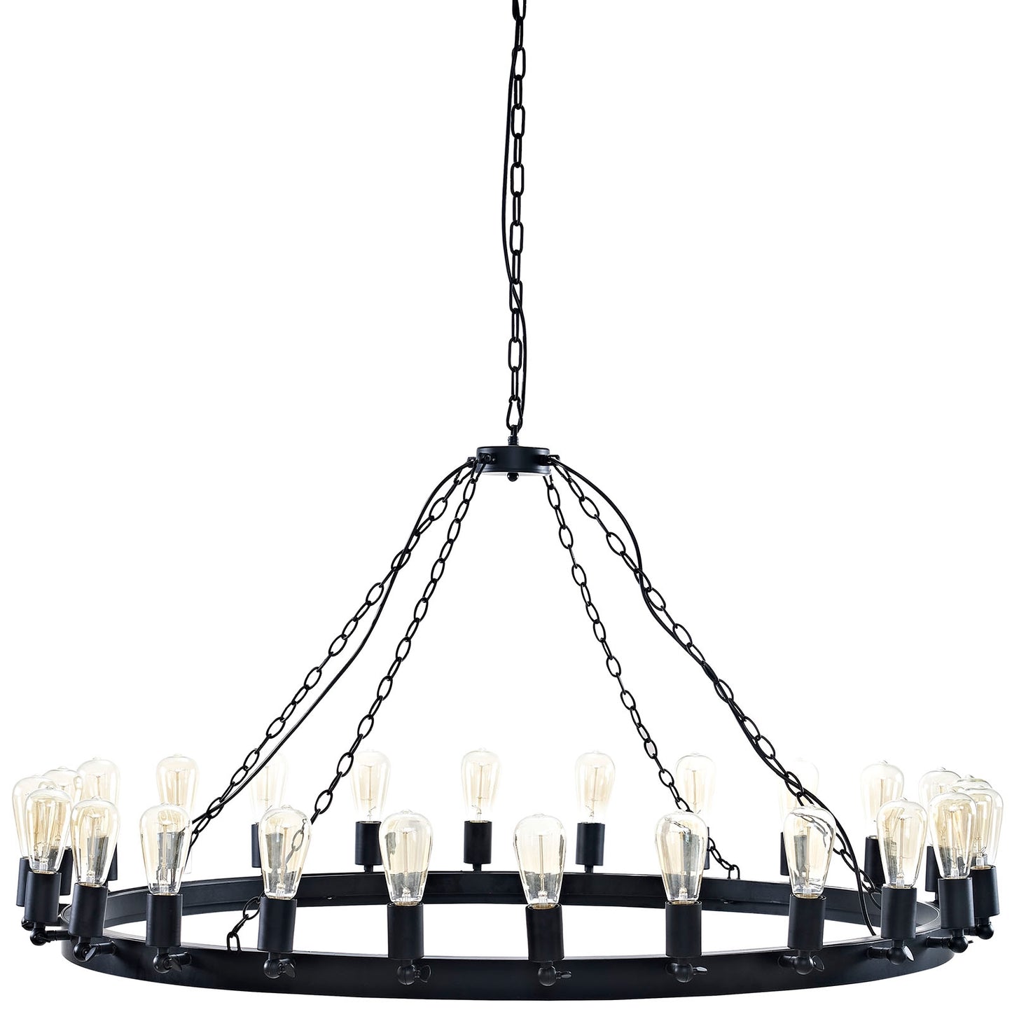 Teleport 24-Light Chandelier – Brown Finish, 52” x 52” x 67” – HL-2118-BRN